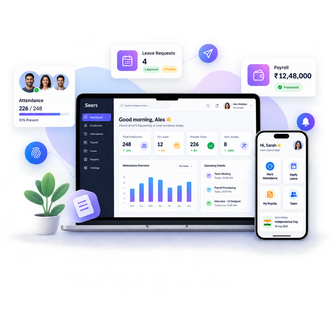 The Seers dashboard and mobile app